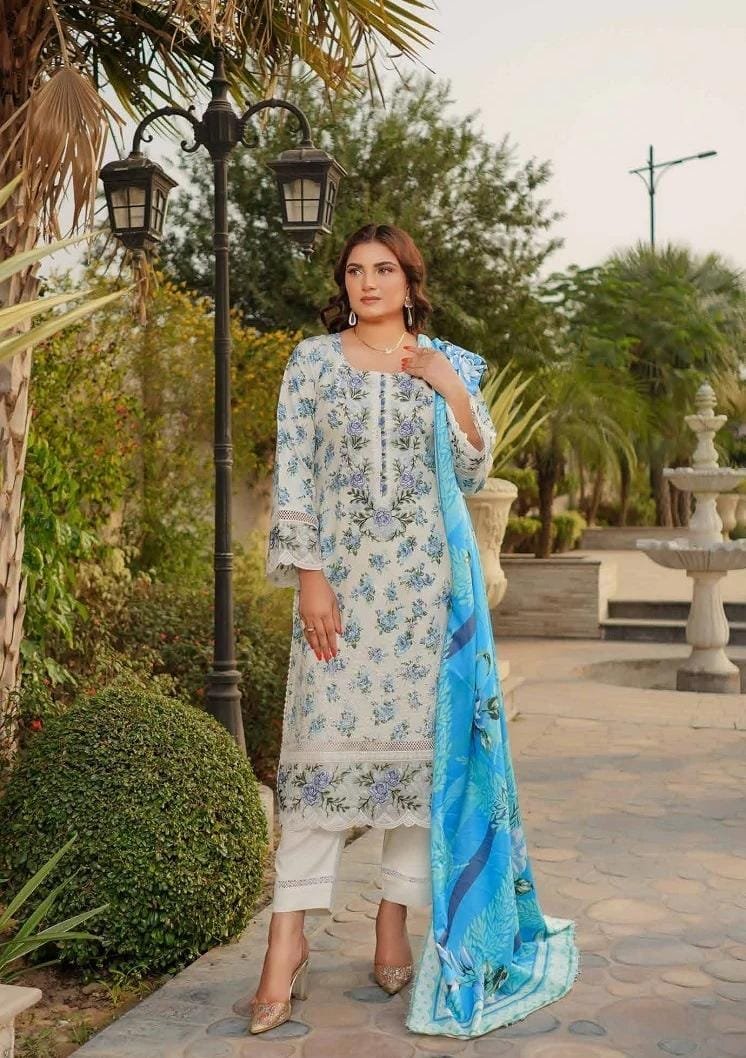 Dhanak Winter Collection-3D Flowers Luxury Suit