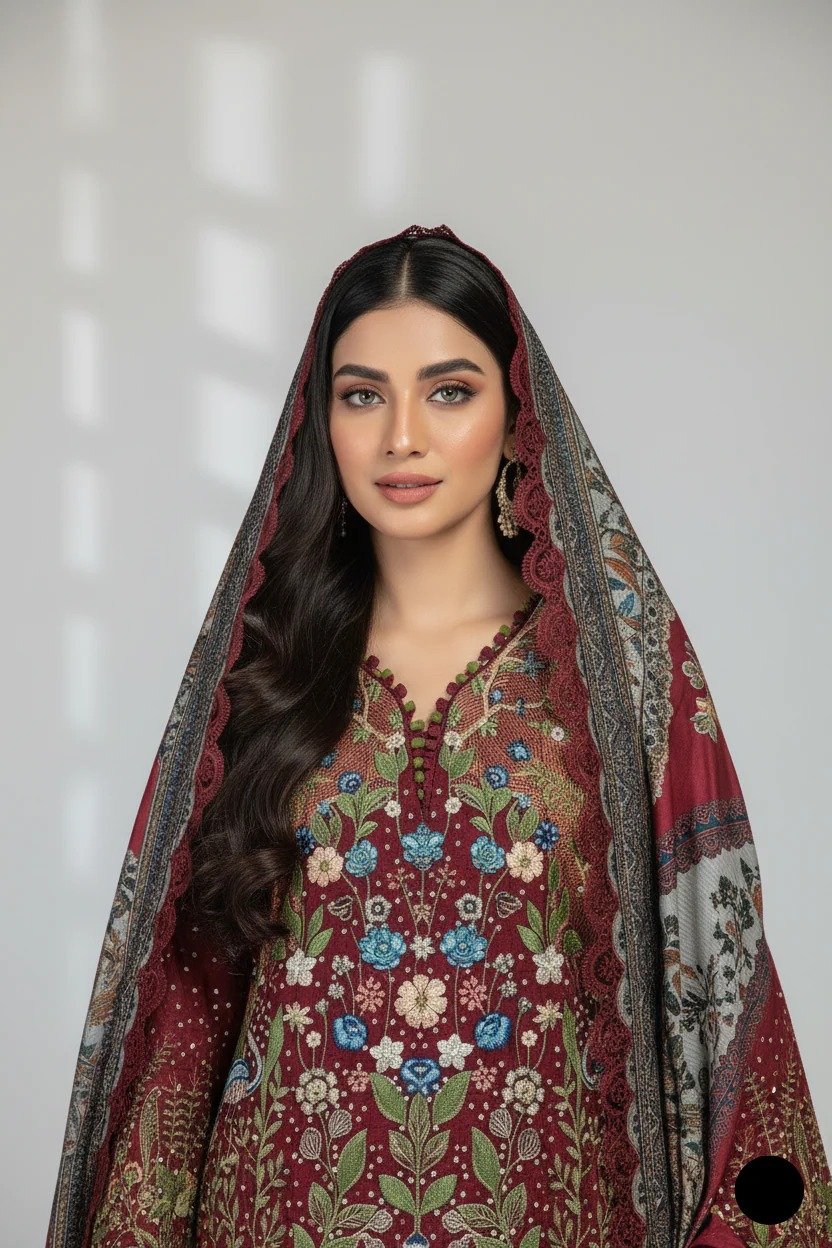 stitched katan slik luxury suit 3 piece